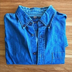 Uniqlo Denim Button-down Shirt S